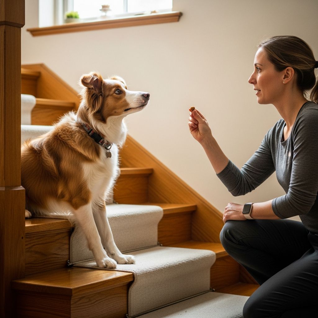 Guide to Teaching Dogs Stair Navigation Skills Master the fundamentals of helping your dog safely climb and descend stairs with confidence and ease.