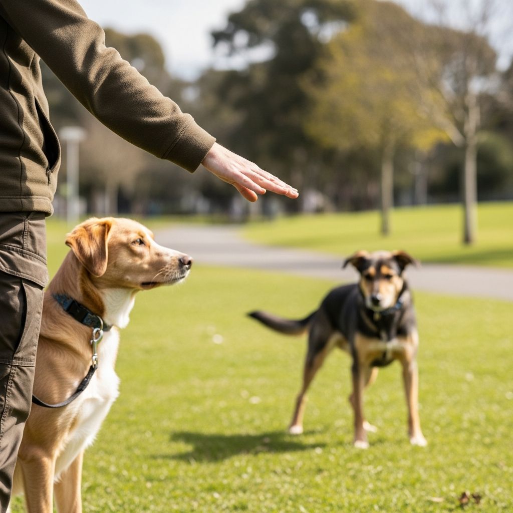 Essential strategies to stay safe when an off-leash dog approaches you and your leashed companion during walks.