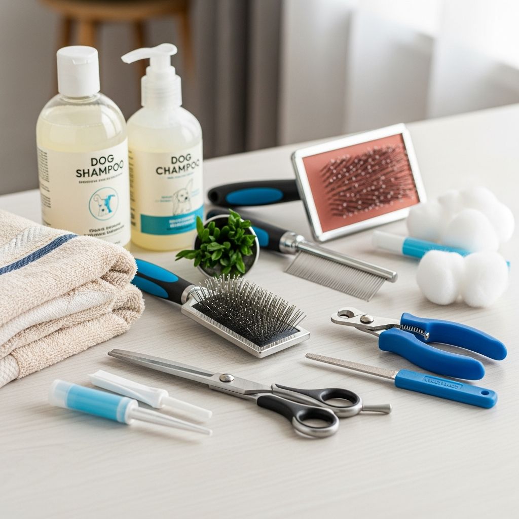 Home Dog Grooming Essentials Equip yourself with the right tools and techniques for professional-level dog grooming at home, saving time and money while keeping your pup happy.