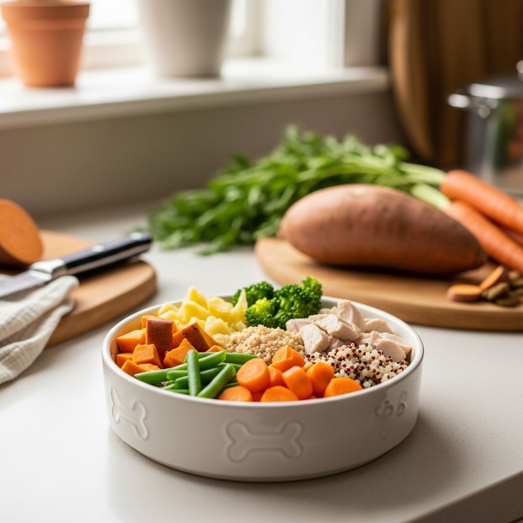 Kitchen-Prepared Nutrition for Allergic Dogs Transform your dog's health with carefully crafted homemade meals designed to eliminate allergens and support canine wellness.