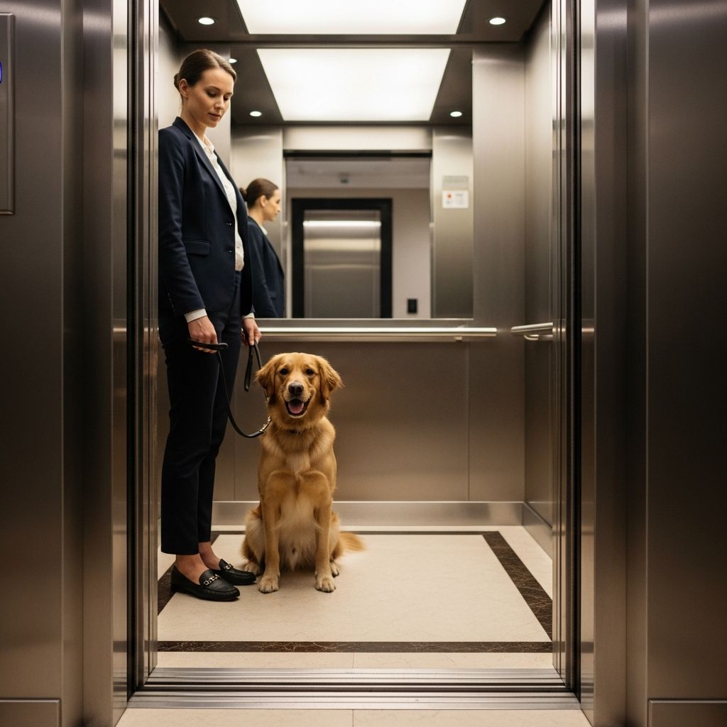 Mastering Elevator Manners for Dogs Essential strategies to train your dog for safe, polite elevator rides in busy urban settings, ensuring comfort for everyone involved.
