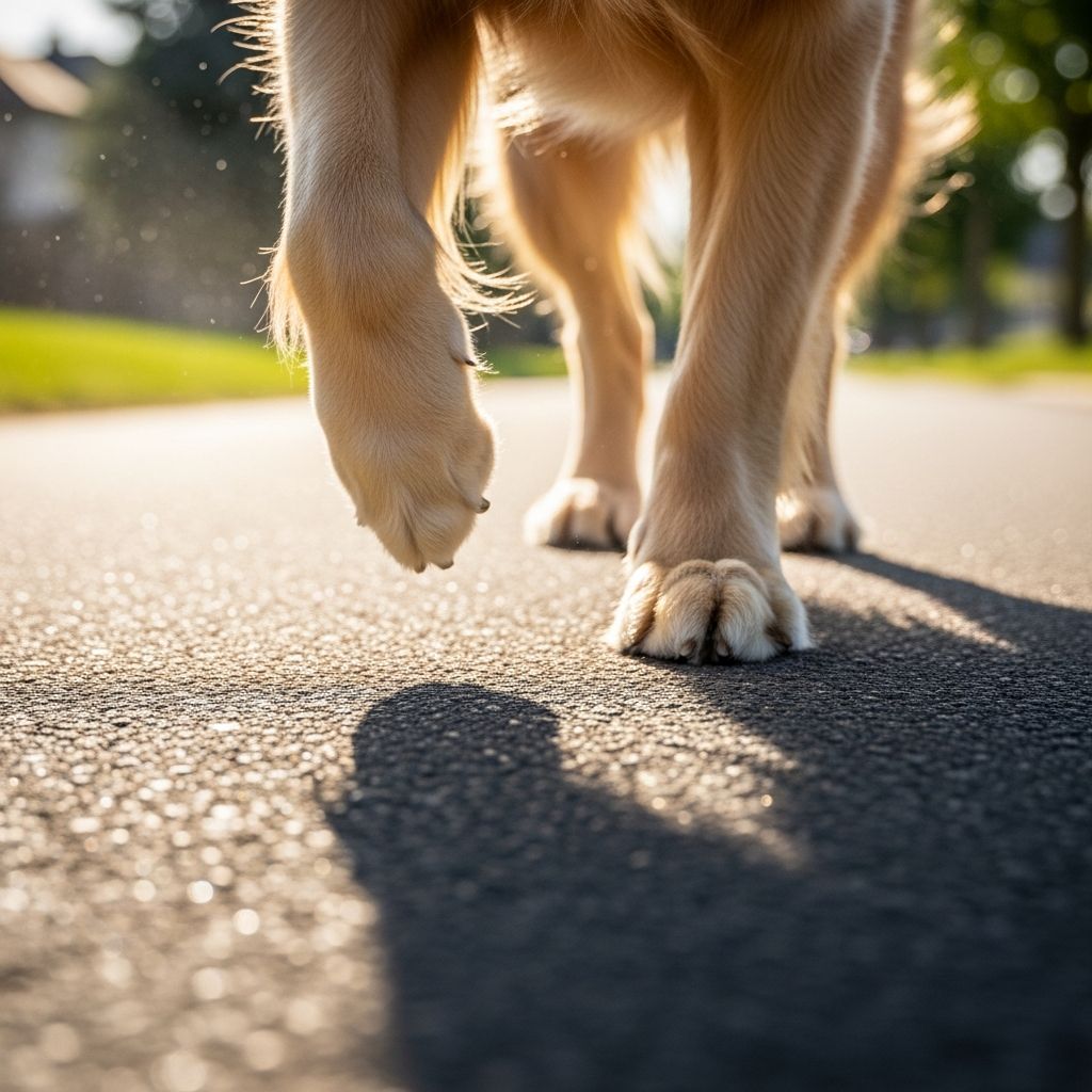 Essential strategies to keep your dog's paws safe during hot weather walks, preventing burns and ensuring enjoyable outings.