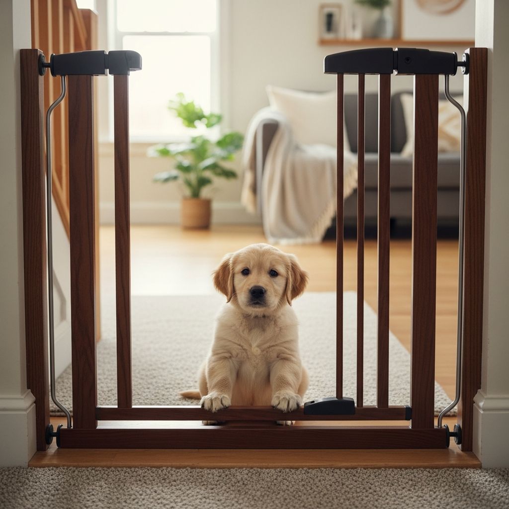 Puppy Proofing with Safety Gates Discover how safety gates transform puppy management, preventing mishaps and fostering better behavior through smart confinement strategies.