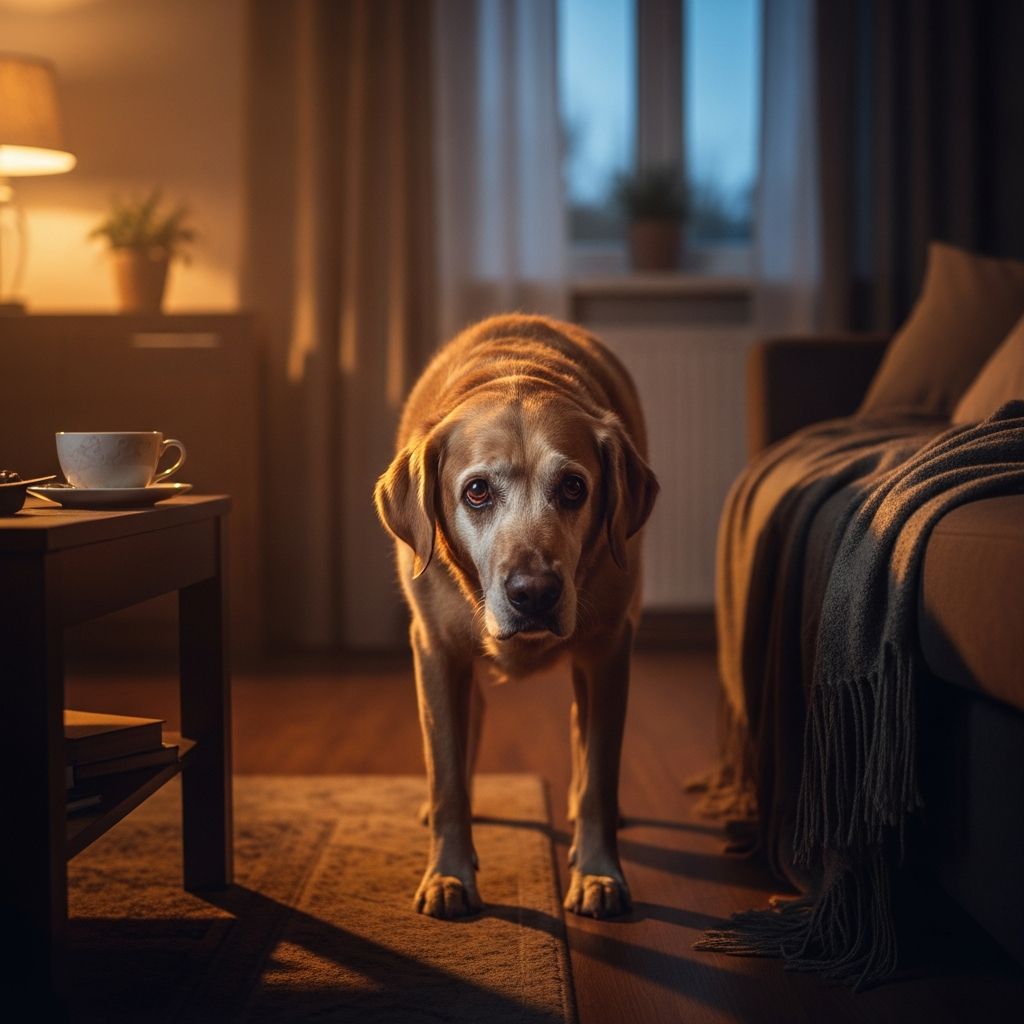 Understand the causes, signs, and management strategies for sundowners syndrome in senior dogs to improve their quality of life.