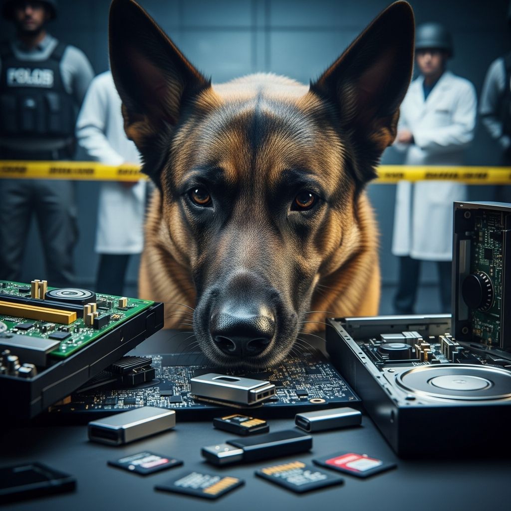 Discover how electronic detection K9s are revolutionizing the fight against child exploitation by sniffing out hidden digital evidence with unmatched precision.