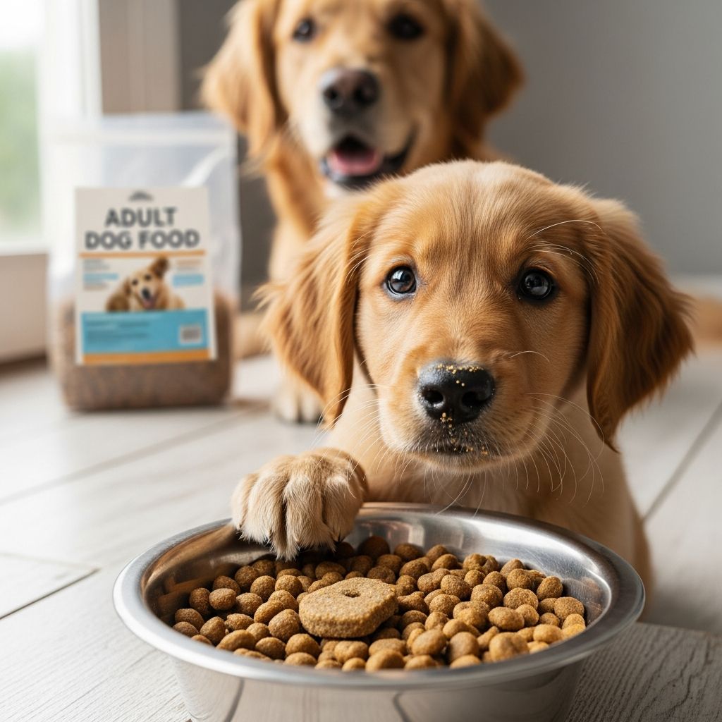 Discover the ideal time to switch your puppy from growth-focused food to adult formulas, tailored by breed size and health needs for optimal development.