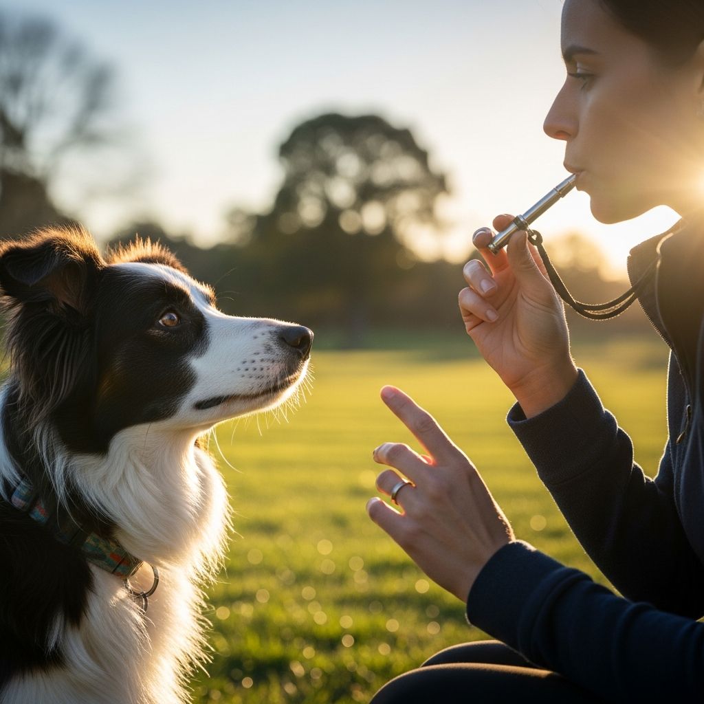 Learn proven techniques to teach your dog reliable whistle recall and obedience commands.