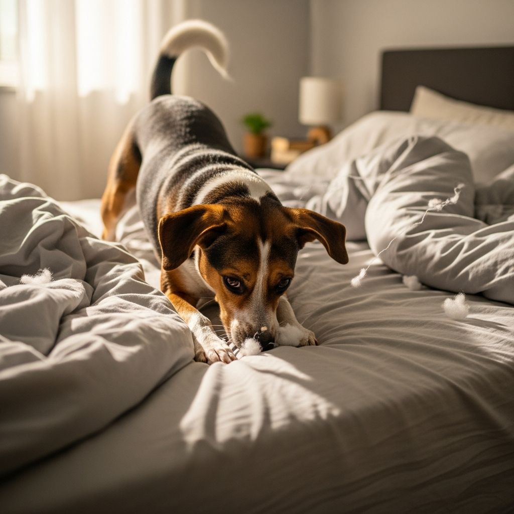 Unraveling the Mystery of Dogs Digging in Beds Discover the instinctual and practical reasons behind your dog's bed-digging habit and learn effective ways to manage it.