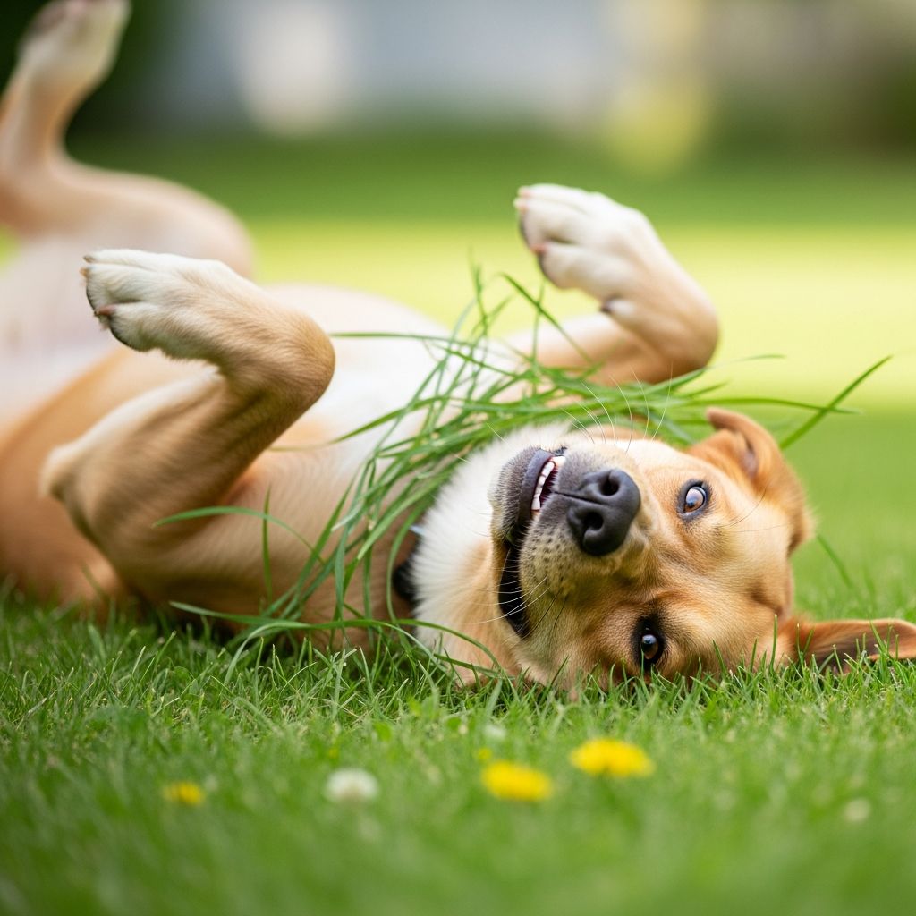 Uncover the fascinating instincts, joys, and health insights behind your dog's irresistible urge to roll in the grass.