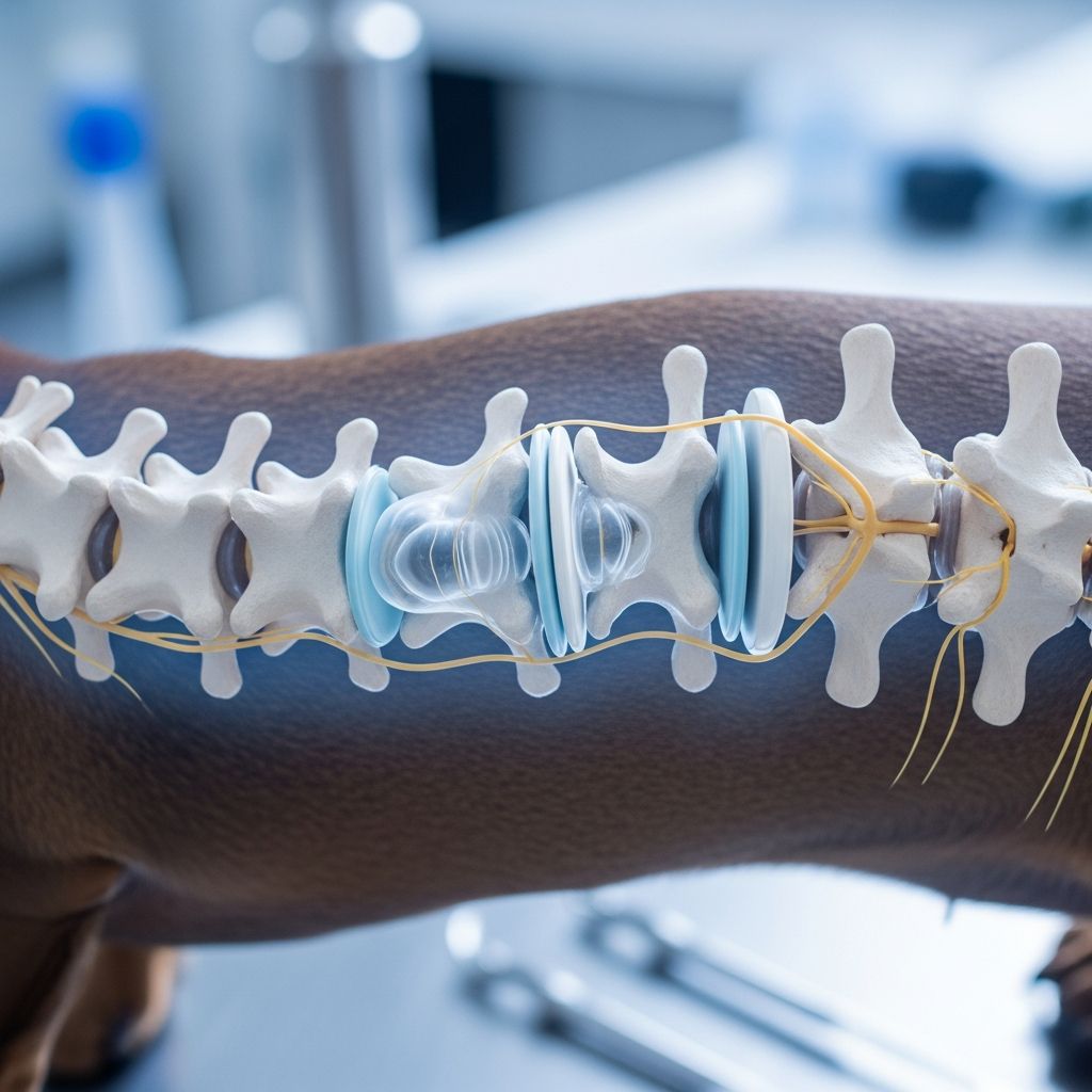 Canine IVDD: Spinal Disc Issues in Dogs Discover the essentials of Intervertebral Disc Disease in dogs, from early warning signs to advanced treatments and prevention strategies for a healthier life.