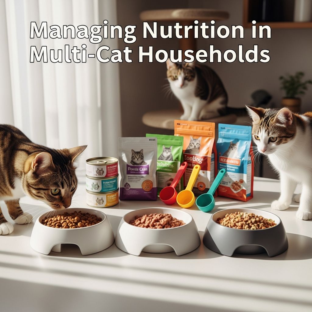 Managing Nutrition in Multi-Cat Households Strategies for feeding multiple cats with different dietary requirements and eating behaviors.