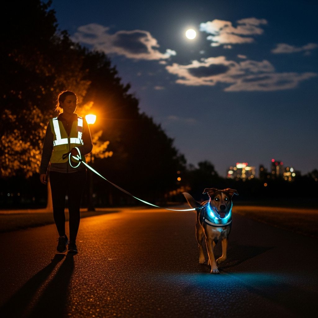 Nighttime Dog Walks: Safety Essentials Master the art of safe evening strolls with your pup using proven strategies for visibility, awareness, and hazard avoidance.
