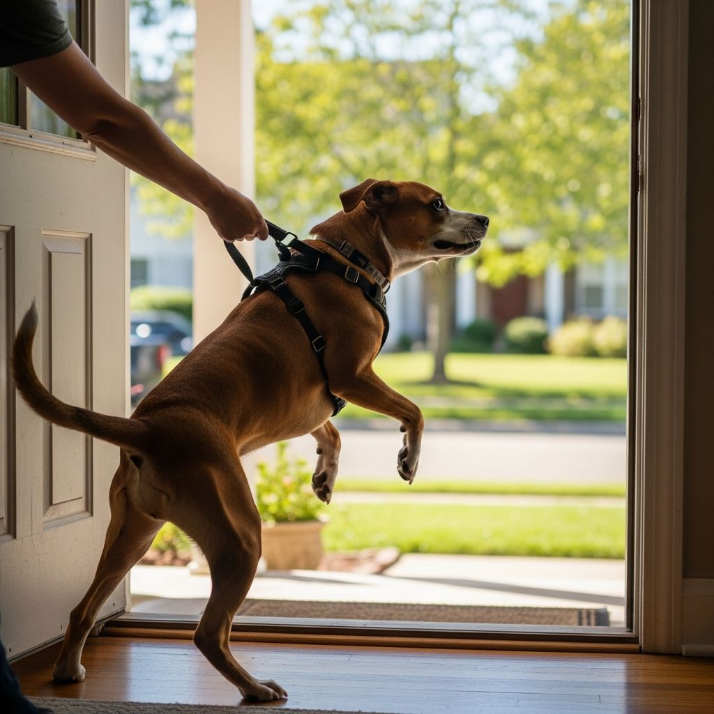 Master proven techniques to train your dog to stay put at doors, ensuring safety and peace of mind for every household exit.