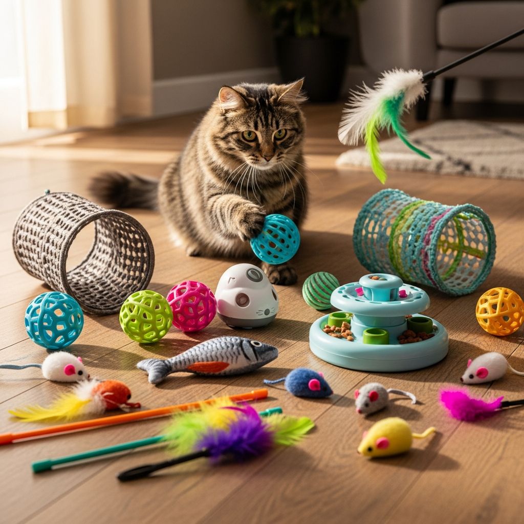 Discover the best cat toys for play, exercise, and mental stimulation to keep your feline happy and healthy.