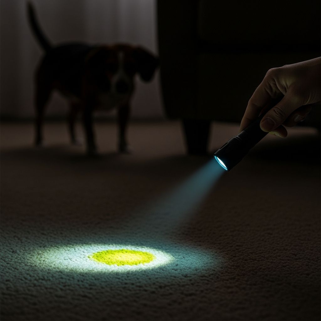 Discover hidden dog pee spots with UV black lights and master effective cleanup techniques for a fresh home.