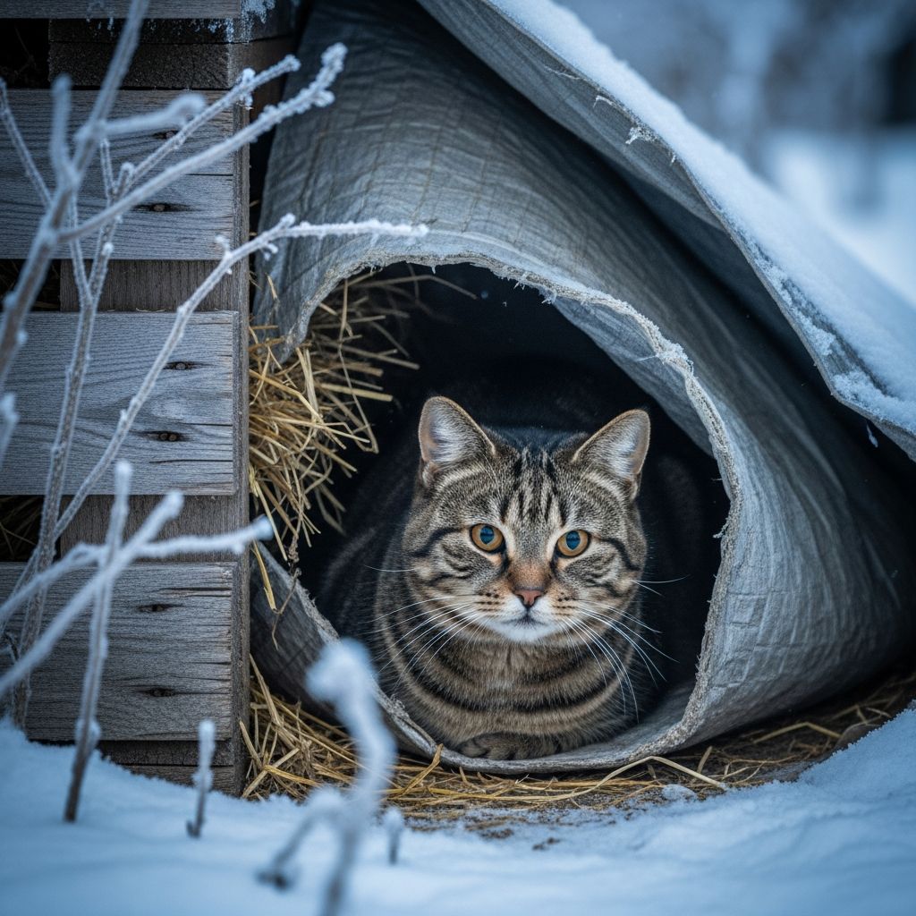 Winter Survival Guide for Outdoor Cats Essential strategies to protect stray, feral, and outdoor cats from freezing temperatures, hidden dangers, and winter hardships.