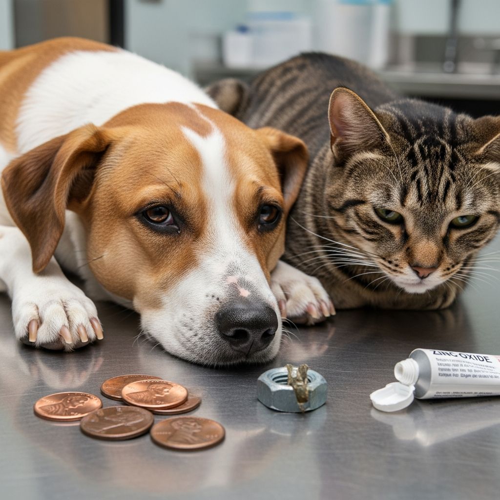 Zinc Poisoning in Pets Learn how to spot, treat, and prevent zinc toxicity in dogs and cats to keep your furry friends safe from this hidden danger.